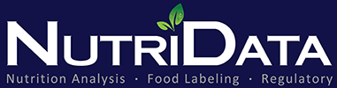 NutriData logo and homepage link