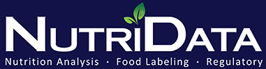 NutriData logo and homepage link